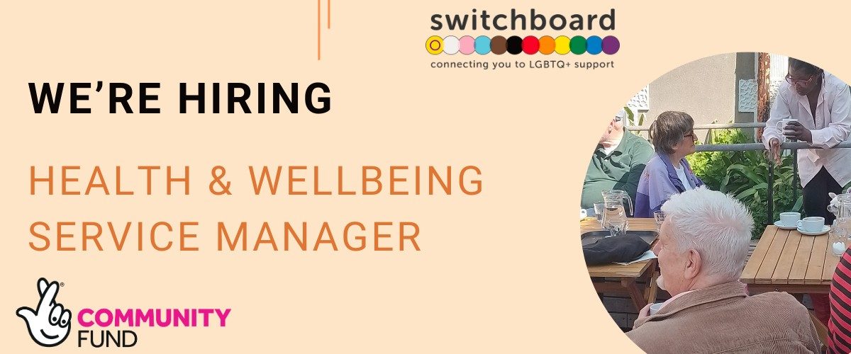 We're Hiring: Health & Wellbeing Service Manager