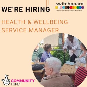 We're hiring: Health & Wellbeing Service Manager